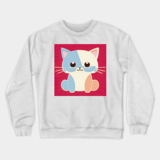 Cartoon cat character icon logo Crewneck Sweatshirt